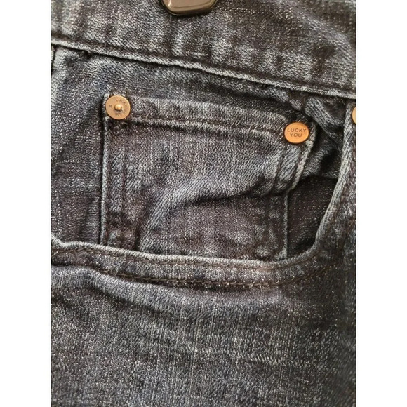 Lucky Brand Jeans Mens 36x32 Blue Denim 221 Original Straight - Great Condition - Picture 10 of 12
